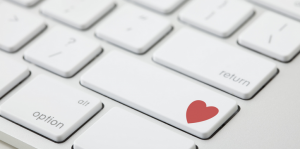 Computer keys w heart